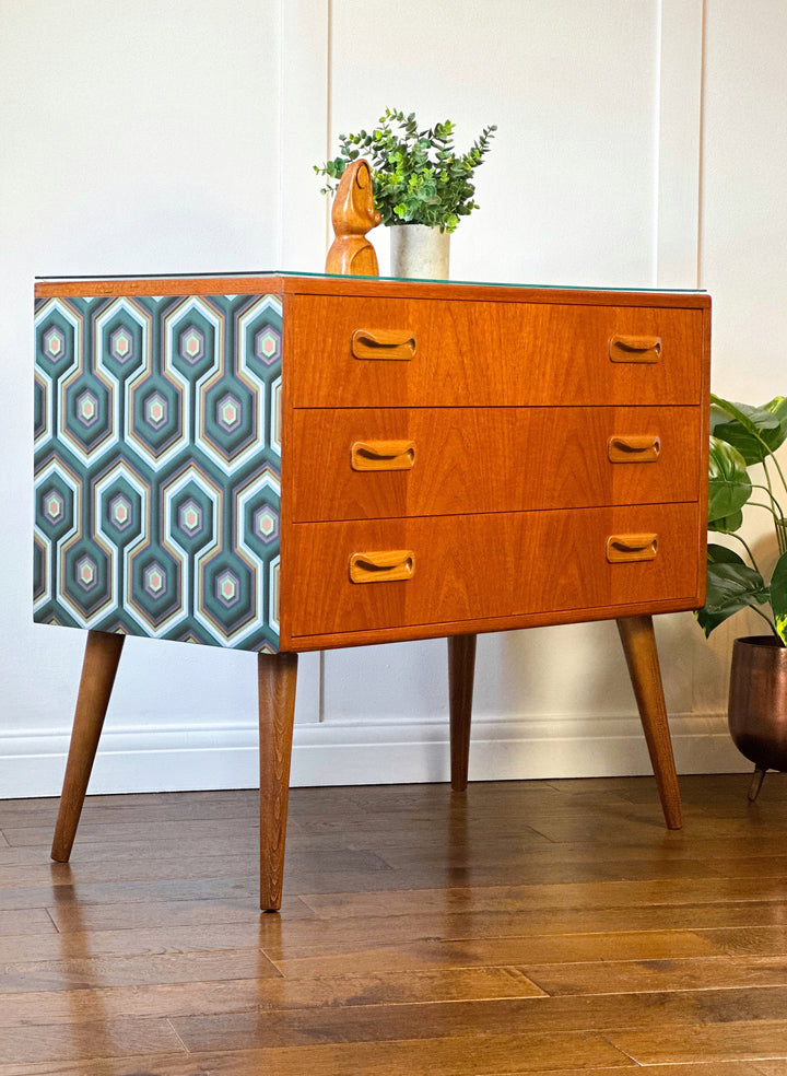 Vintage G Plan Fresco Chest Of Drawers, Geometric Design