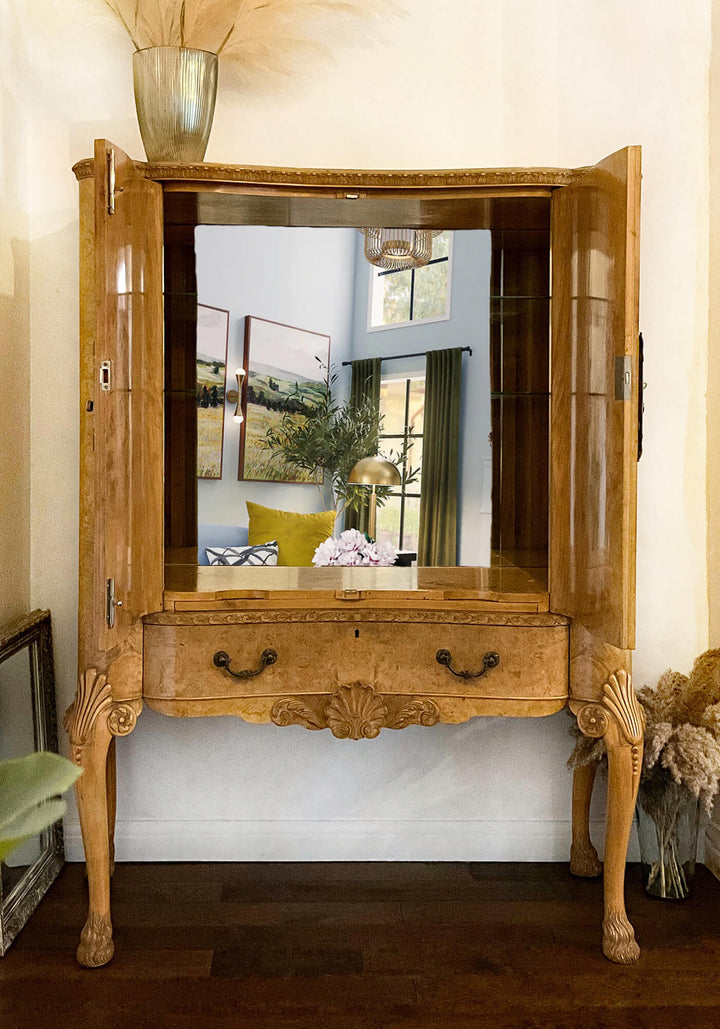 Exceptional Drinks Bar, French Inspired Baroque Large Cocktail Cabinet