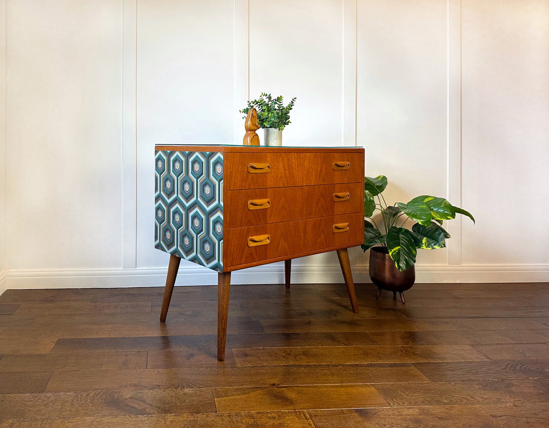 Vintage G Plan Fresco Chest Of Drawers, Geometric Design